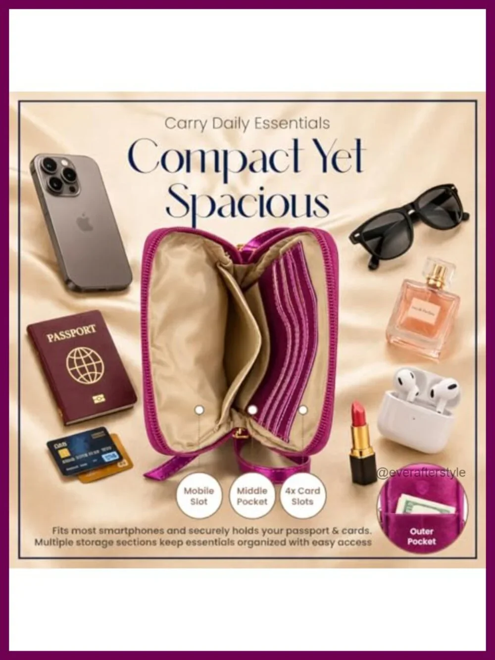 Genuine Leather Small Crossbody Bag for Women Cell Phone Purse RFID Wallet